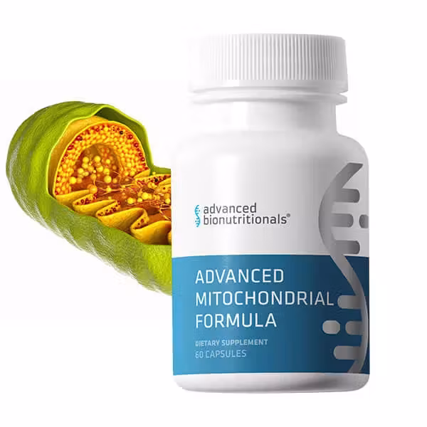Advanced mitochondrial energy supplement bottle
